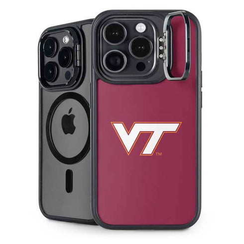 Virginia Tech University Maroon iPhone 15 Pro Kickstand Case